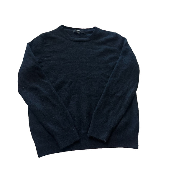 Quince 100% Cashmere Crewneck Sweater Women's M black SGK001 Minimalist - Picture 4 of 6